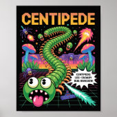 Retro Centipede Arcade Pixel Poster (Voorkant)