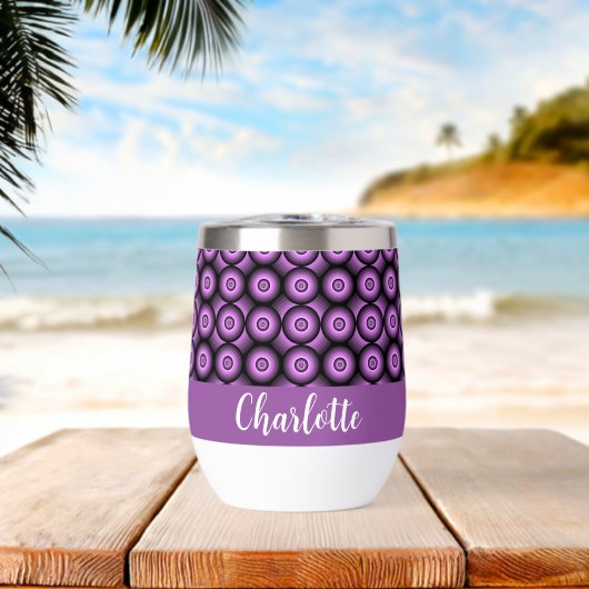 Rétro cercles monogramme de nom moderne du milieu (Plage (pivotée))