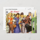 Retro C'est l'heure ! Carte postale Rappel de nomi (Devant / Derrière)