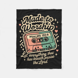 Retro Cette Made To Worship Psalmen 150_6 Christel Fleece Deken