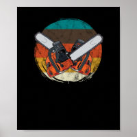 Retro Chainzaag Lumberjack Lumber Wood