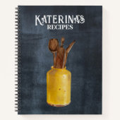 Retro Chalkboard keukengereedschap Notitieboek (Voorkant)