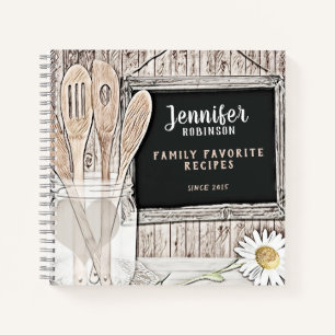 Retro Chalkboard, Mason Jar en Daisy Notitieboek