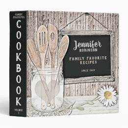 Retro Chalkboard, Mason Jar et Daisy Cookbook