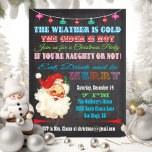 Retro Chalkboard Noël Fête Invitation<br><div class="desc">Invitation vos vilains ou amis à cette fête de Noël géniale avec une clause de Père Noël vintage,  des ornements suspendus,  une typographie amusante sur un arrière - plan de tableau noir. Alors mangez,  buvez et soyez Joyeux avec l'invitation stupéfiante.</div>