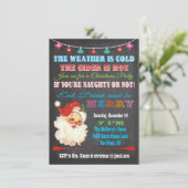 Retro Chalkboard Noël Fête Invitation (Debout devant)