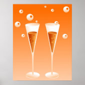 Retro Champagne Poster (Voorkant)