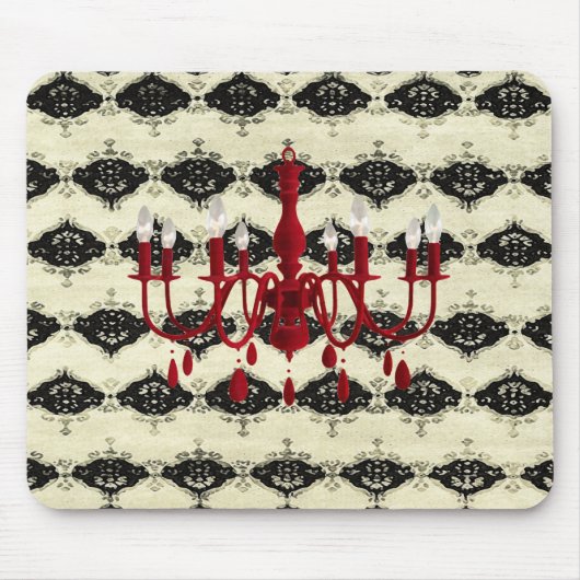 Retro Chandelier Glamor ~ Mousepad Muismat (Voorkant)