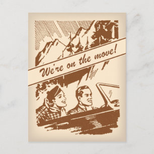 Retro Change of Address Briefkaart