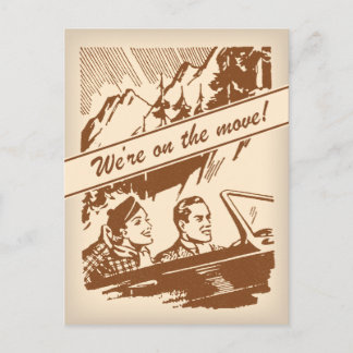 Retro Change of Address Briefkaart