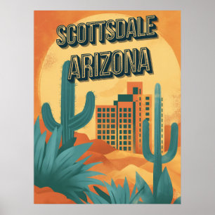 Retro Charm van Scottsdale -  Arizona Poster