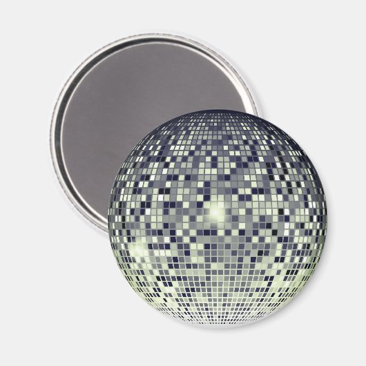 Retro charme en funky ritmes - discobal magneet (Voorkant / Achterkant)