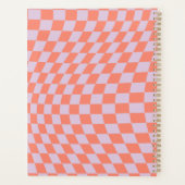 Retro Check Motif Lilac Et Orange Checkerboard (Dos)