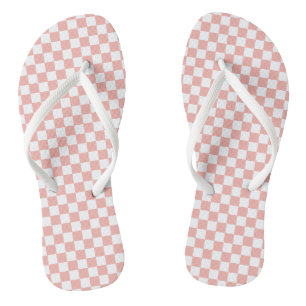 Retro Check Roze Groovy Teenslippers