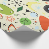 Retro Checker 50's Fifties Thema Verjaardagsfeest Cadeaupapier (Hoek)