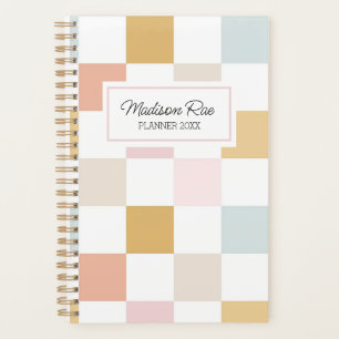 Retro Checker Nom Vintage Monogramme