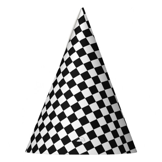 Retro Checker Twee Cool Verjaardagsfeest Feesthoedjes (Links)