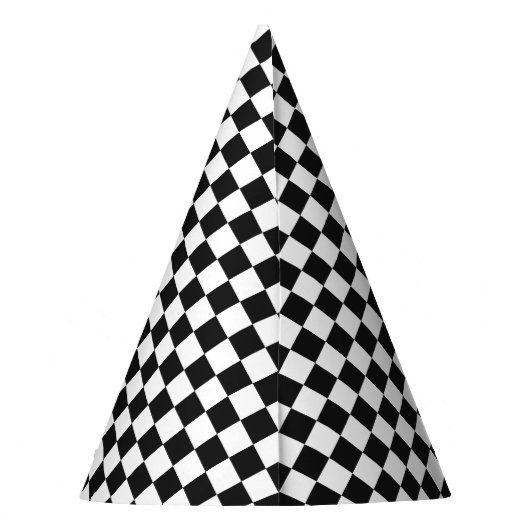 Retro Checker Two Cool Verjaardagsfeestje Feesthoedjes (Achterkant)