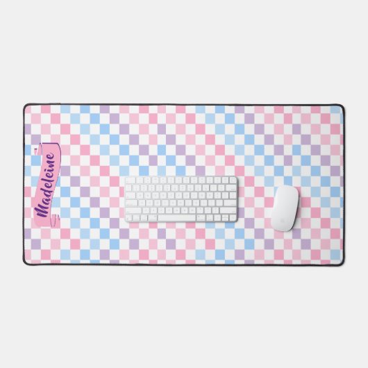 Retro Checkerboard 1990s 2000s Y2K Pastel Ajouter  (Clavier et souris)