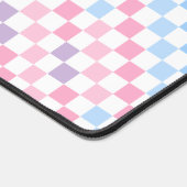 Retro Checkerboard 1990s 2000s Y2K Pastel Naam toe Bureaumat (Hoek)