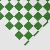 Retro Checkerboard - Groene Kerstmis Tissuepapier (Detail)