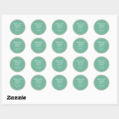 Retro Checkerboard Mint Shower Custom Bedankt Ronde Sticker (Vel)