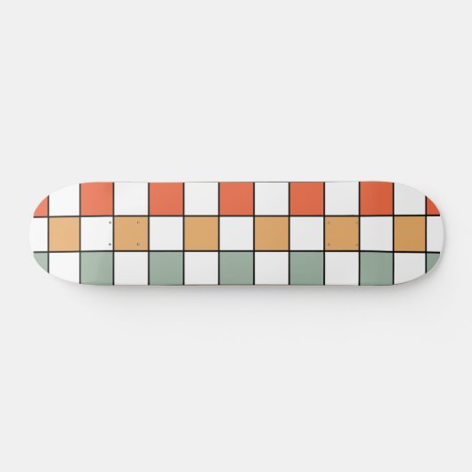 Retro Checkerboard Pattern Skateboard (Horizontaal)