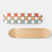 Retro Checkerboard Pattern Skateboard (Horizontaal)