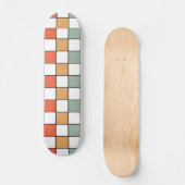 Retro Checkerboard Pattern Skateboard (Voorkant)