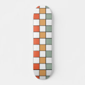 Retro Checkerboard Pattern Skateboard (Voorkant)