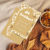 Retro Checkerboard Winnie the Pooh Baby Shower Kaart