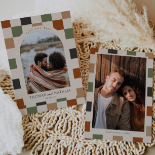 Retro Checkered, Arch Photo Sla de datum op Kaart