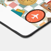 Retro Checkered gepersonaliseerde vakantiereizen Bureaumat (Hoek)