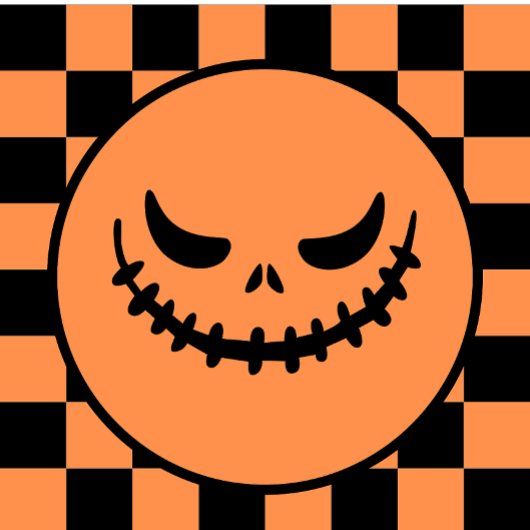 Retro Checkered Jack-O'-Lantern Halloween Sleutelhanger