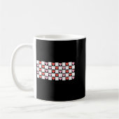 Retro Checkered Red And Nk Hearts Valentines Day Koffiemok (Links)