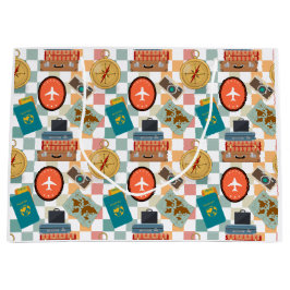 Retro Checkered Vakantie thema's Groot Cadeauzakje