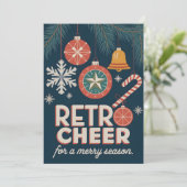 Retro Cheer - Kerst Kaart (Staand voorkant)