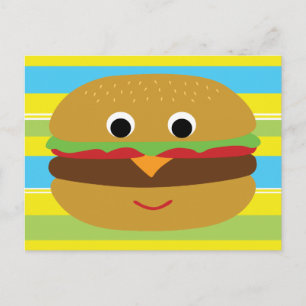 Retro Cheeseburger Briefkaart