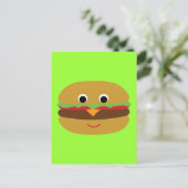 Retro Cheeseburger Briefkaart (Staand voorkant)