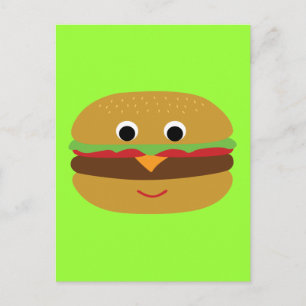 Retro Cheeseburger Briefkaart