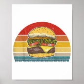 Retro  Cheeseburger Design Costume Hamburge Poster (Voorkant)