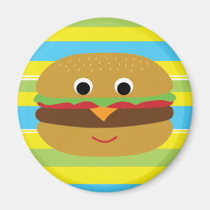 Retro Cheeseburger Magneet