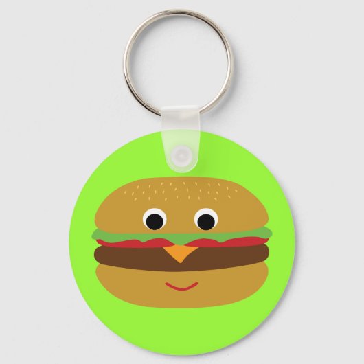 Retro Cheeseburger Sleutelhanger (Voorkant)