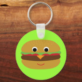 Retro Cheeseburger Sleutelhanger (Voorkant)