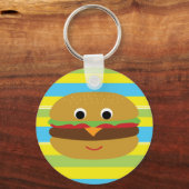 Retro Cheeseburger Sleutelhanger (Voorkant)
