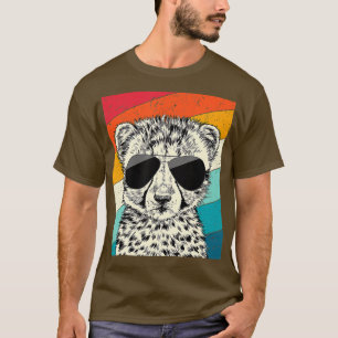 Retro  Cheetah met zonnebril Wild Life Lo T-shirt