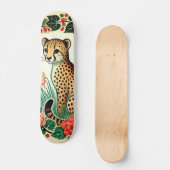 Retro Cheetah Skateboard (Voorkant)