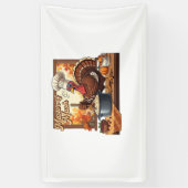 Retro Chef Turkije Thanksgiving Classic T-shirt Spandoek (Verticaal)