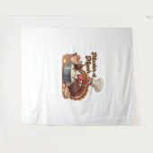 Retro Chef Turkije Thanksgiving Oversized T-shirt Wandkleed (Voorkant (horizontaal))