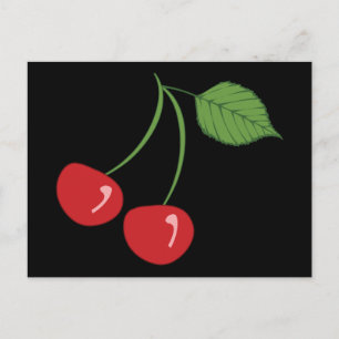 Retro Cherries Briefkaart